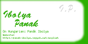 ibolya panak business card
