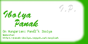 ibolya panak business card